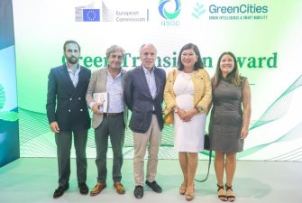 Leticia Chen con socios de sus dos empresas GEPP y Cryptosasun